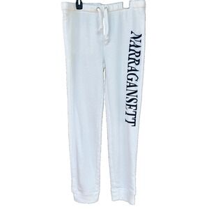 Narragansett Jogger Pants L White Ocean Drive Drawstring French Terry Coastal